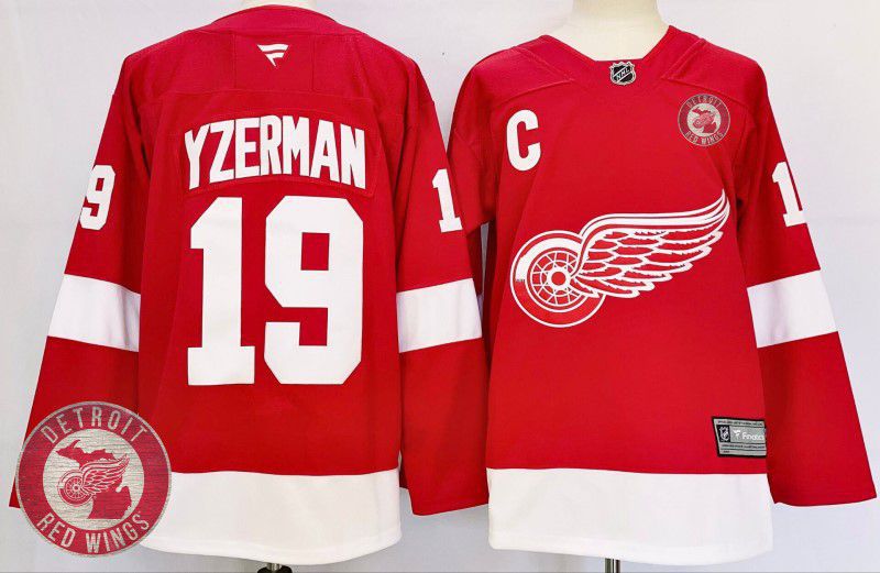 Men Detroit Red Wings #19 Yzerman Red Fanatics 2025 NHL Jersey style 4->detroit red wings->NHL Jersey